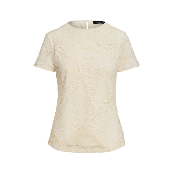 Patchwork kanten blouse met korte mouwen Lauren in 1