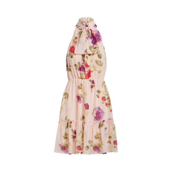 Robe fleurie sans manches en mousseline Lauren en 1