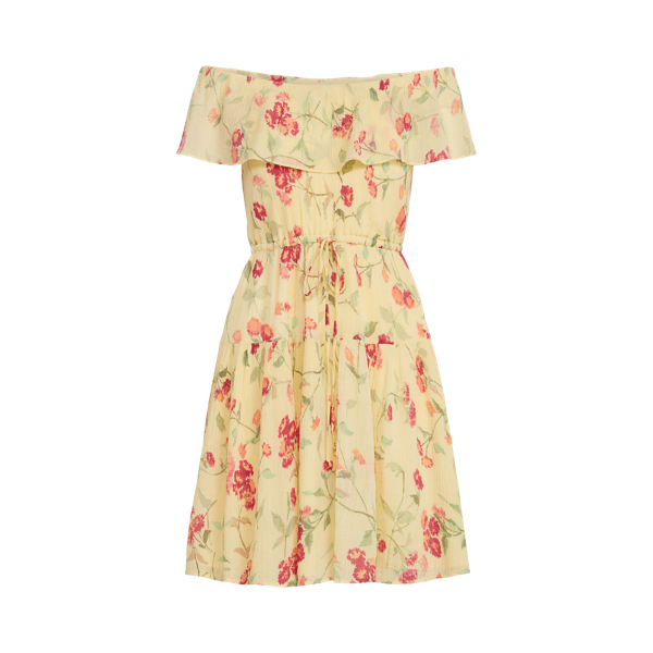 Floral Crinkled Cotton Dress