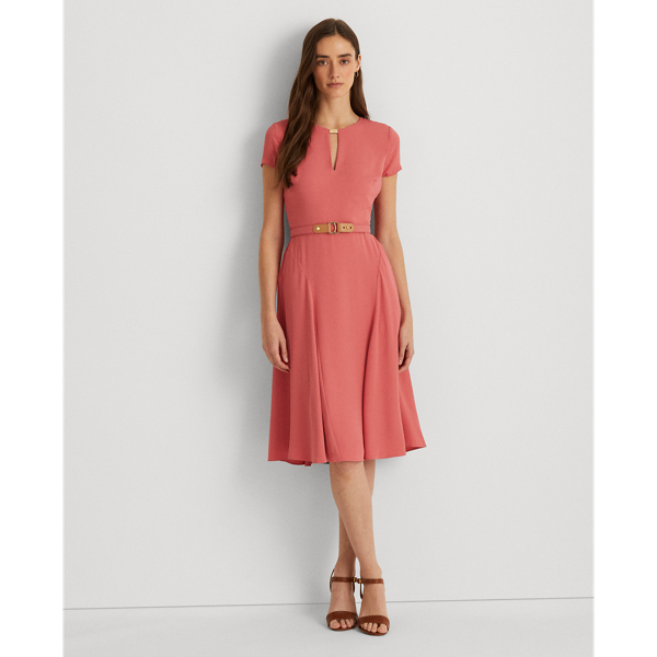 Red Sky Belted Georgette Dress Lauren 4