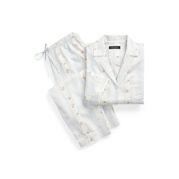 Pyjamaset met bloemenprint van katoenmix
