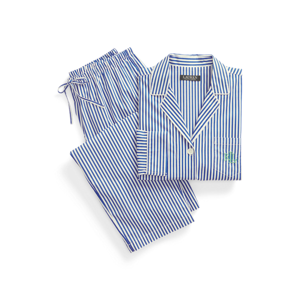 Striped Cotton-Blend Sleep Set Lauren 1