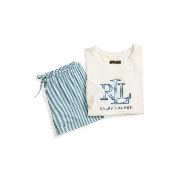 Gestreepte pyjamaset met boxershort Lauren in 1