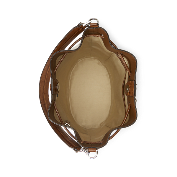 Gro&szlig;e Andie Beuteltasche aus Segeltuch Lauren in Natur/Sattelbraun 5