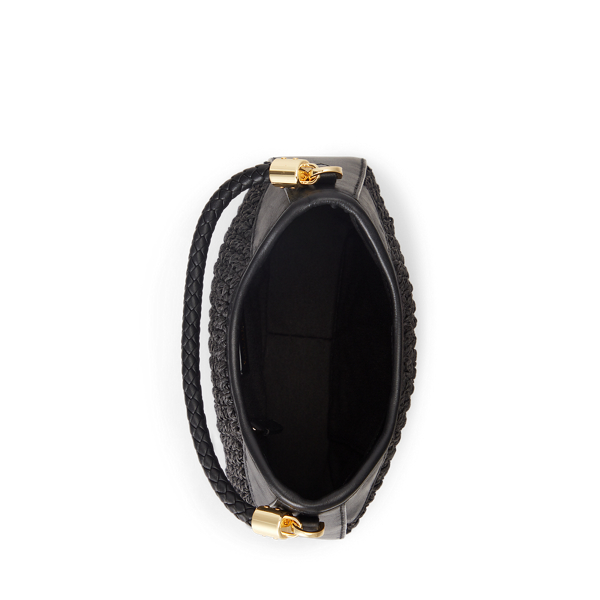 Black Straw Small Charli Shoulder Bag Lauren 4