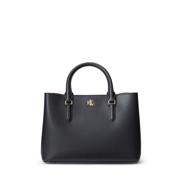 Smooth Leather Small Marcy Satchel