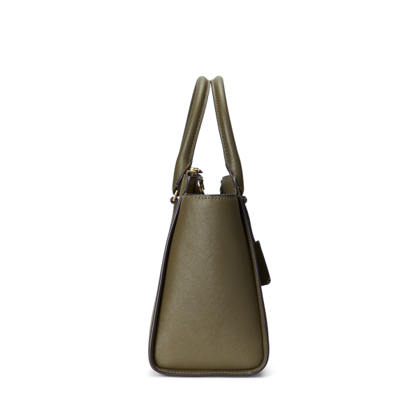 Sage Crosshatch Leather Medium Brooke Satchel Lauren 3
