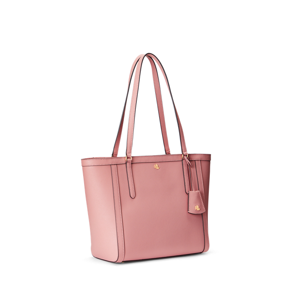 Tote Clare media in pelle tratteggiata Lauren in Rosa cuoio 3