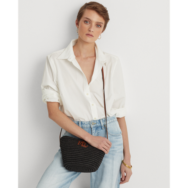 人気商品！Ralph Lauren Faux-Straw Medium Nicki カゴバッグ Straw Medium Nicki Crossbody Bag for Women | Ralph Lauren® TN