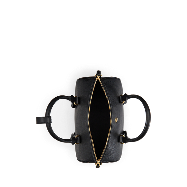 Sacoche moyenne Kaden en cuir tress&eacute; Lauren en Black 4