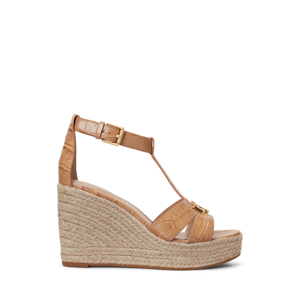 Hale Embossed Leather Espadrille