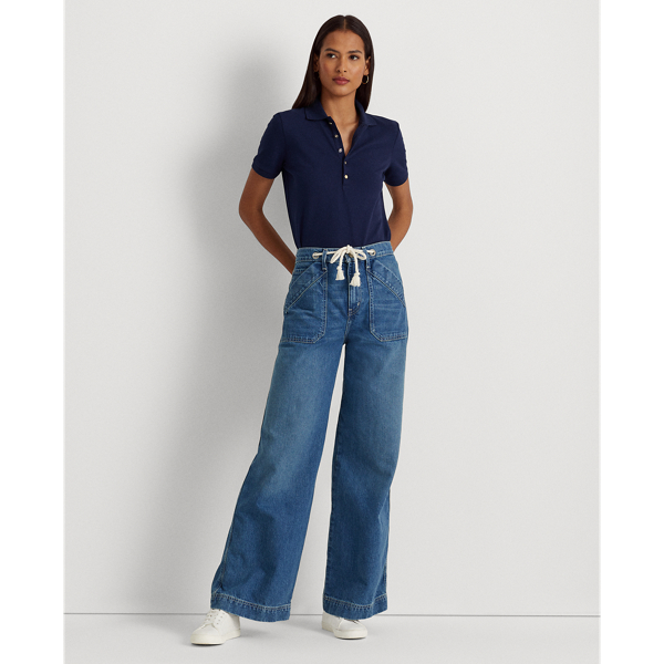 Piqu&eacute;-Poloshirt Lauren Petite in Edles Lila 4