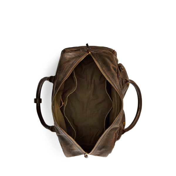 Ralph lauren leather duffel bag hotsell