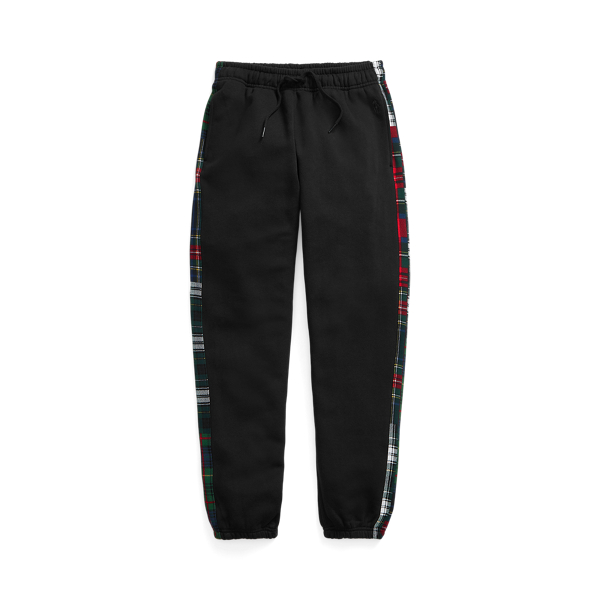 Plaid-Trim Tracksuit Bottom Polo Ralph Lauren 1