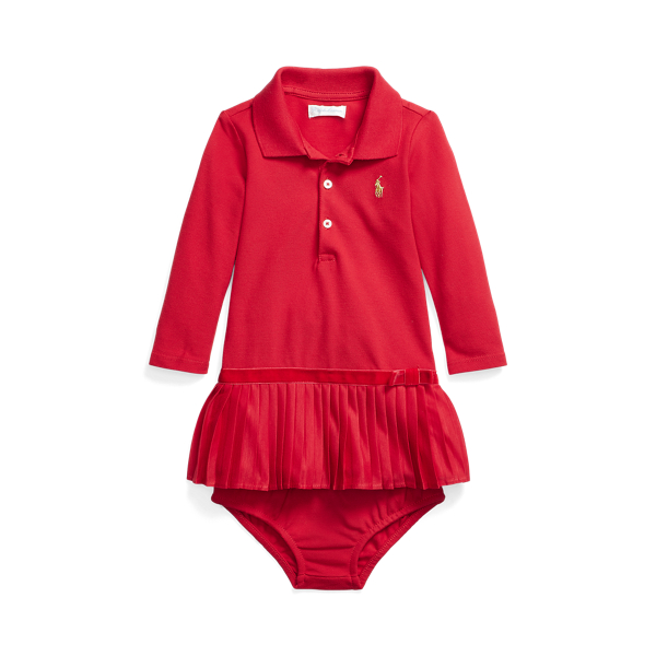 Geplooide Polo-jurk en bloomer