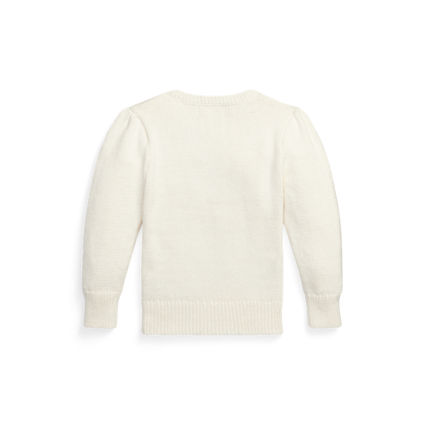 Clubhouse Cream Polo Bear Cotton-Blend Jumper Girls 1.5-6.5 Years 2