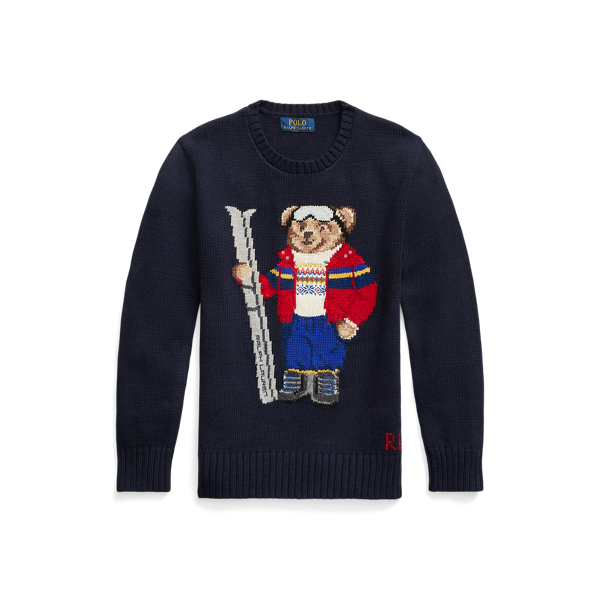 Ski Polo Bear katoenmix trui Boys 6-14 Years in 1