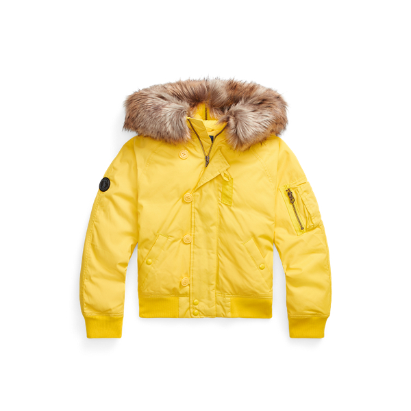 Chaqueta de plum&oacute;n con ribete