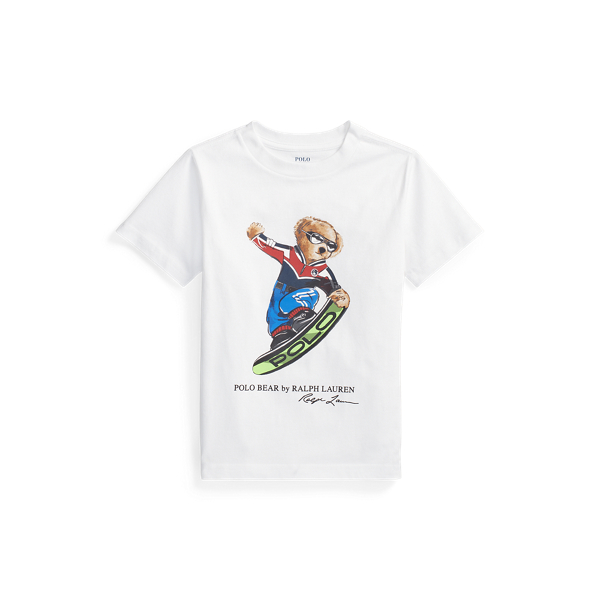 Snowboarding Polo Bear Cotton Tee Boys 1.5-6 Years em 1