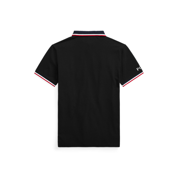 Black Custom Slim Fit Mesh Polo Shirt Polo Ralph Lauren 2
