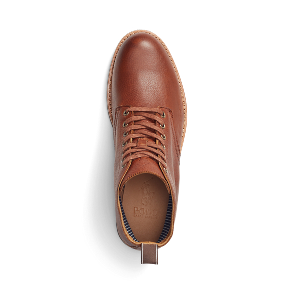 Peanut Tumbled Leather Boot Polo Ralph Lauren 4