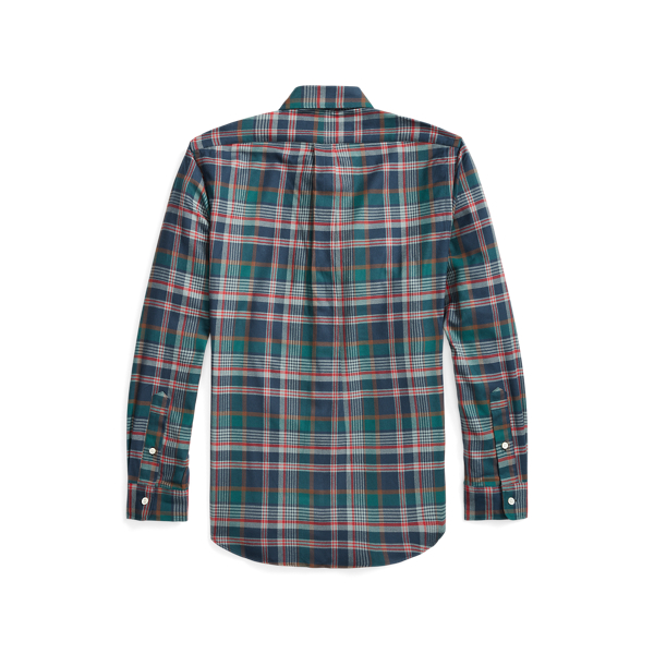 Jade Green/Navy Multi Custom Fit Plaid Twill Shirt Polo Ralph Lauren 2