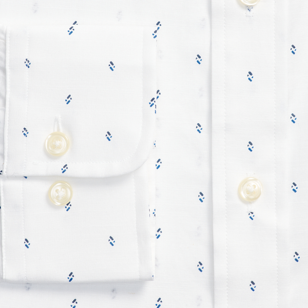 White Arrow Ditsy Custom Fit Poplin Shirt Polo Ralph Lauren 3