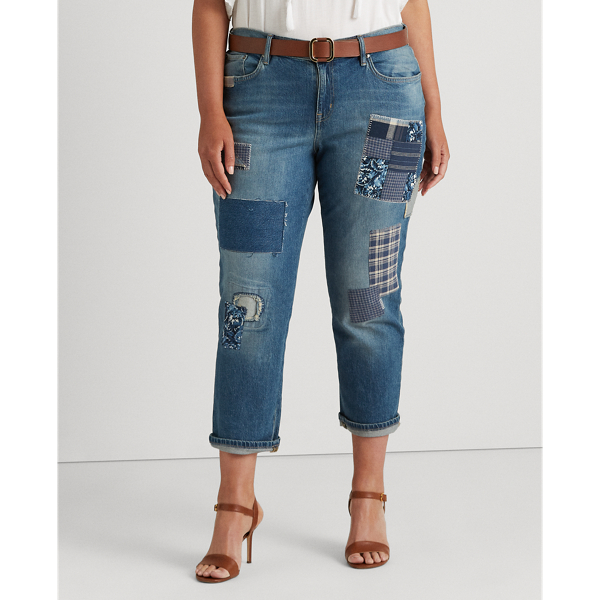 Patchwork Relaxed Tapered Jean
