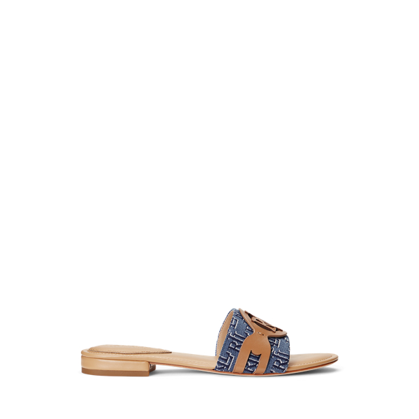 Alegra Monogram Jacquard Sandal Lauren 1