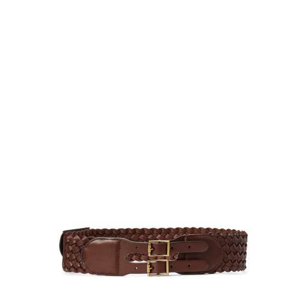 Wide Woven Leather Belt Lauren 1