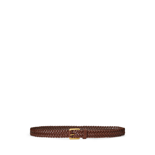 Skinny Woven Leather Belt