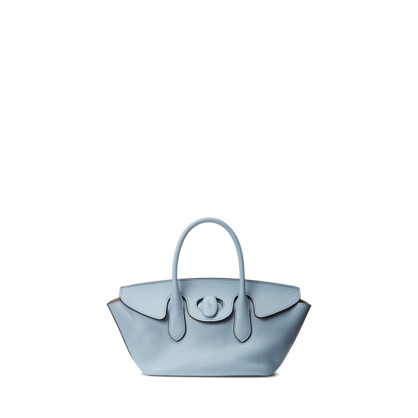 Leather Turn-Lock Satchel