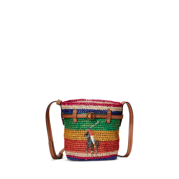 Raffia mini Bellport buideltas Polo Ralph Lauren in 1