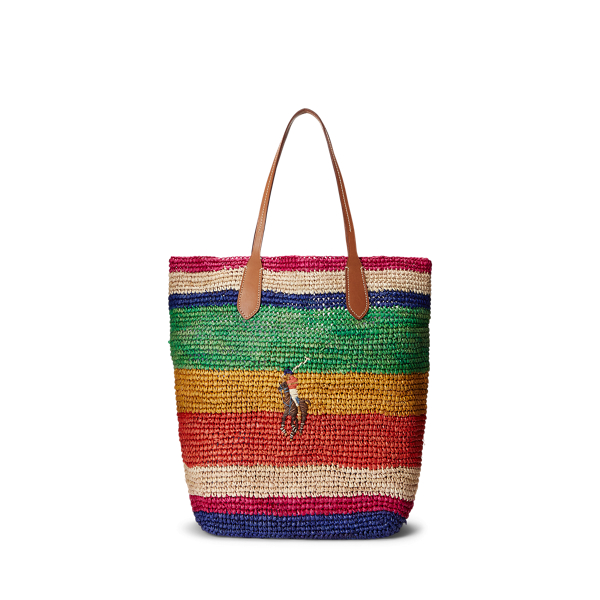 Medium raffia North South draagtas
