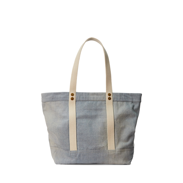 Denim Blue Polo Bear Medium Denim Tote Polo Ralph Lauren 4