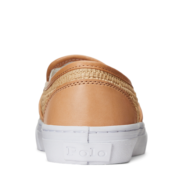 Sneaker Big Pony in rafia senza lacci Polo Sport in Naturale/Bianco 3