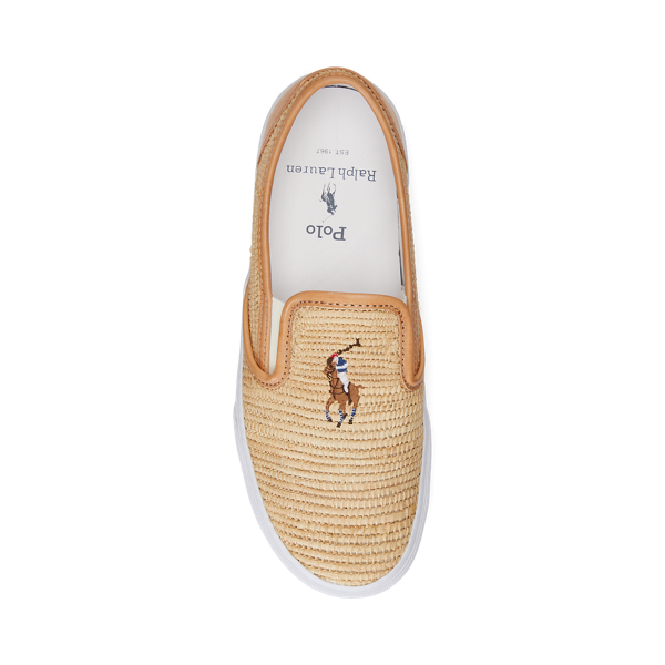 Sneaker Big Pony in rafia senza lacci Polo Sport in Naturale/Bianco 4
