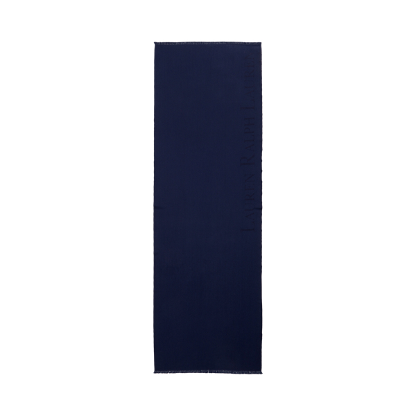 Navy Blue Charlotte Jacquard Scarf Lauren 2