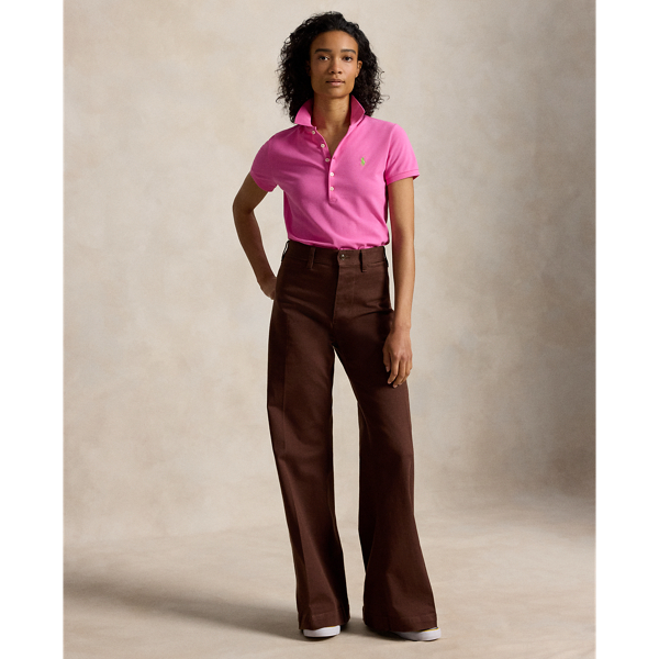 Dalia Pink Slim Fit Stretch Polo Shirt Polo Ralph Lauren 4