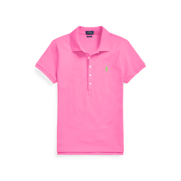 Dalia Pink Slim Fit Stretch Polo Shirt Polo Ralph Lauren 2
