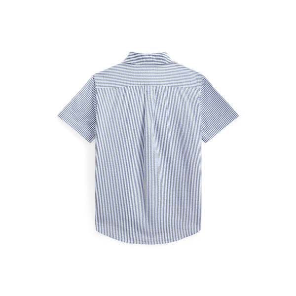 Kurzarmhemd aus Seersucker Boys 1.5-6 Years in Blau/Wei&szlig; 3