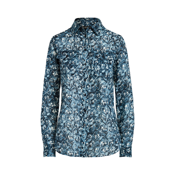 Floral Cotton Voile Shirt Lauren 1