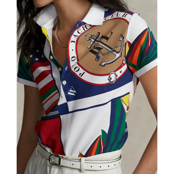 Polo coupe cintr&eacute;e &agrave; motif nautique Polo Ralph Lauren en Motif nautique Quadi 6