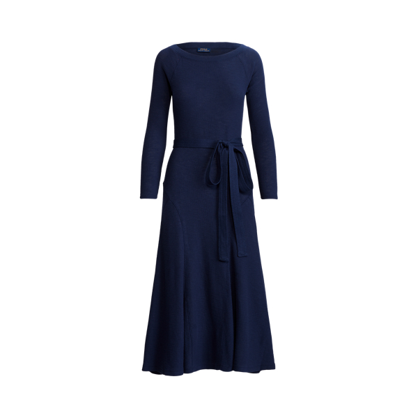 Cotton Boatneck Midi Dress Polo Ralph Lauren 1