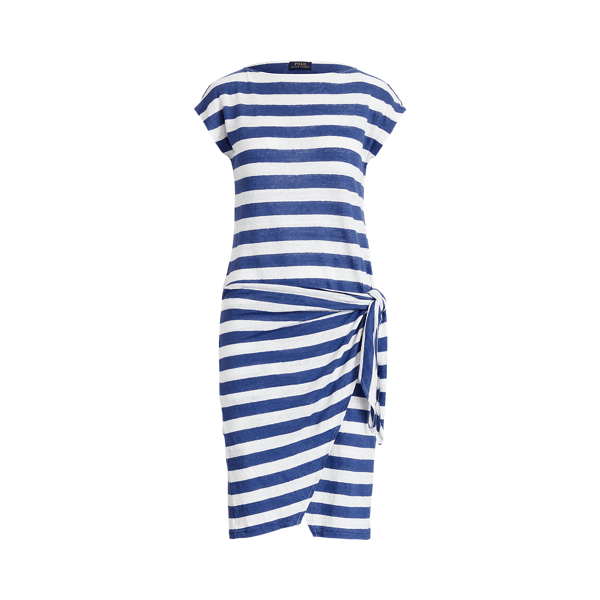Gestreepte jersey jurk met wikkeldetail Polo Ralph Lauren in 1