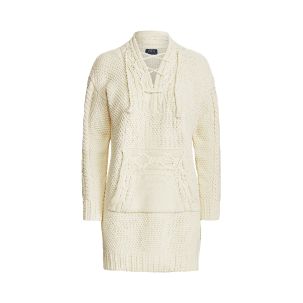Cable-Knit Lace-Up Sweater Dress Polo Ralph Lauren 1