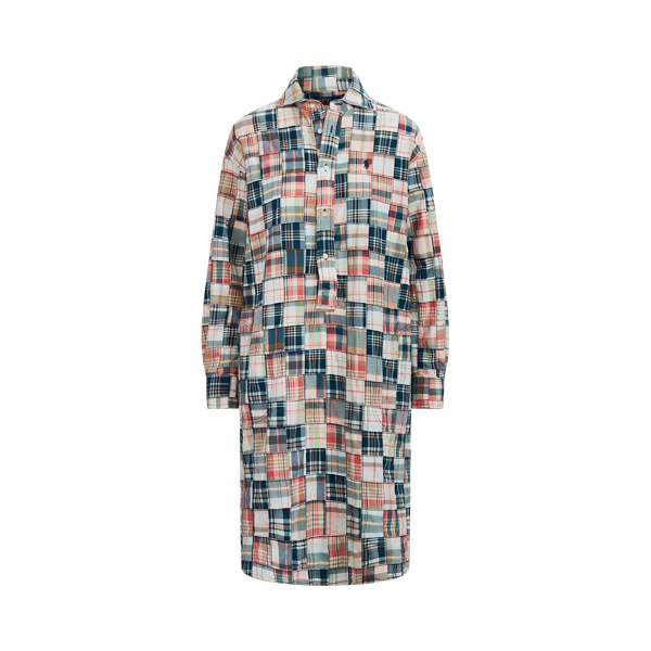 Relaxed Fit Patchwork Cotton Shirtdress Polo Ralph Lauren 1