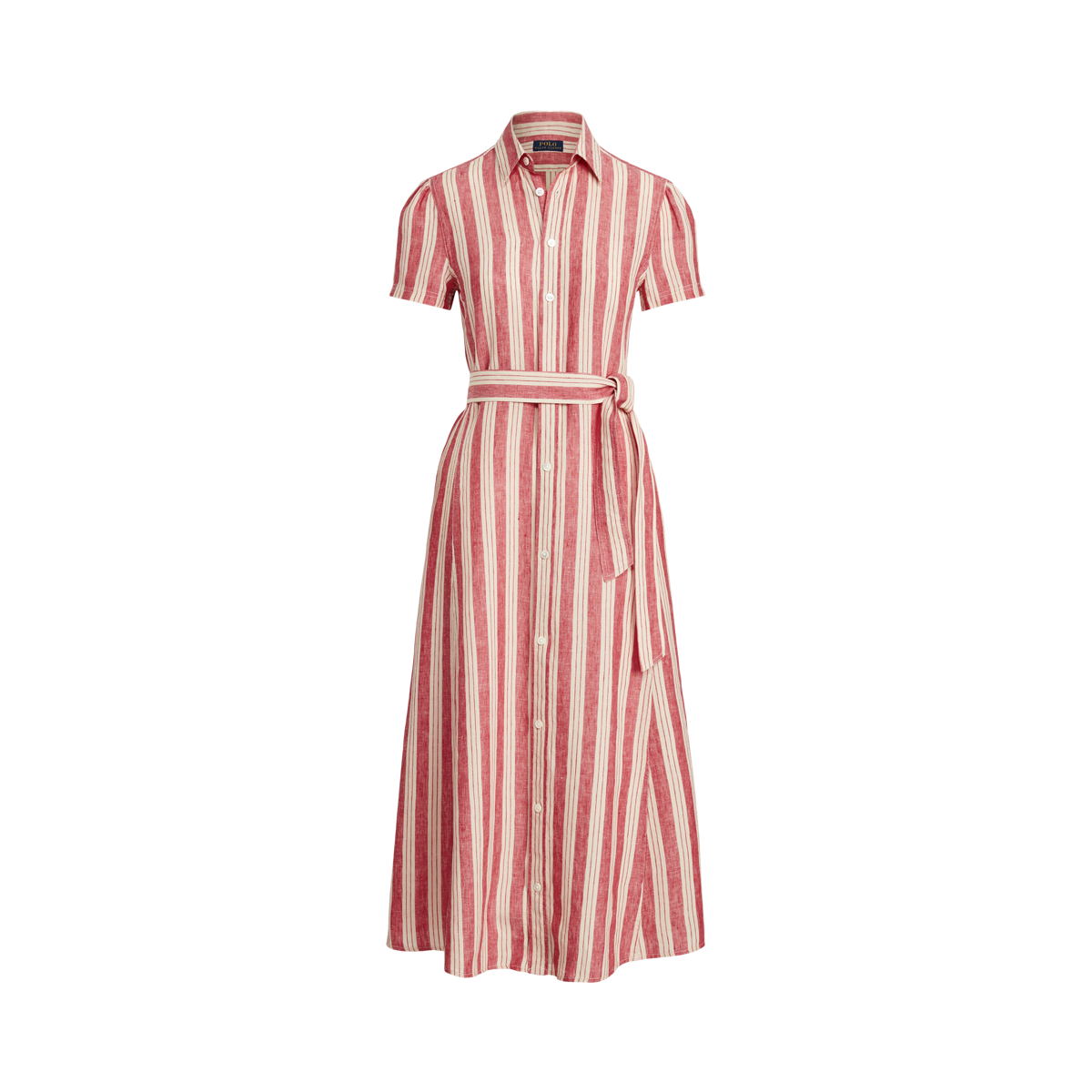 Ralph lauren striped linen shirtdress on sale