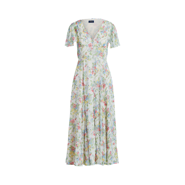 Floral Flutter-Sleeve Maxidress Polo Ralph Lauren 1