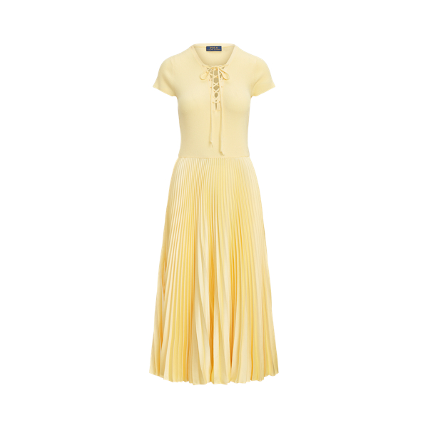 Jumper-Bodice Pleated Dress